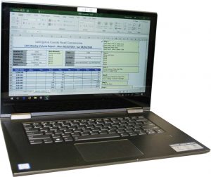 Excel on a laptop